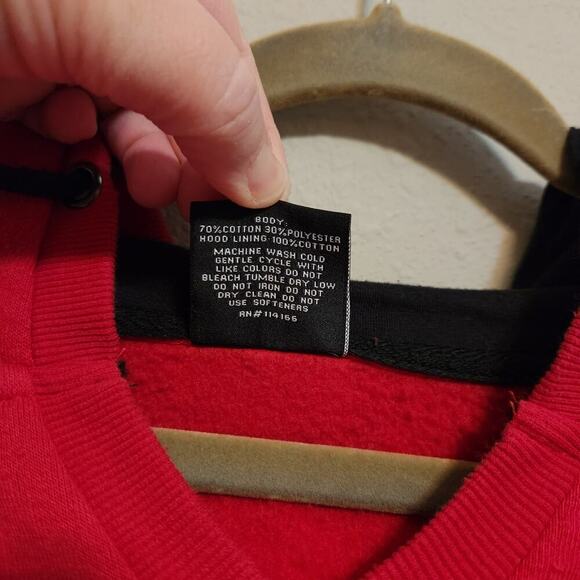 Nebraska Huskers Red‎ Hooded Sweatshirt Size XXL - Picture 10 of 10